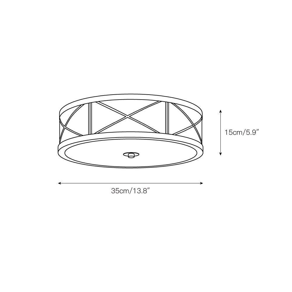 Ceiling Light | Brass & Glass Shade | 3- Or 4-Light