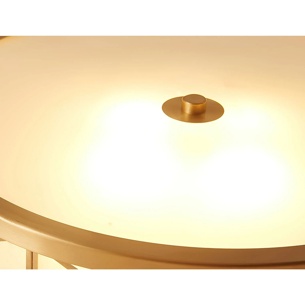Ceiling Light | Brass & Glass Shade | 3- Or 4-Light