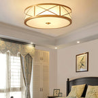 Ceiling Light | Brass & Glass Shade | 3- Or 4-Light