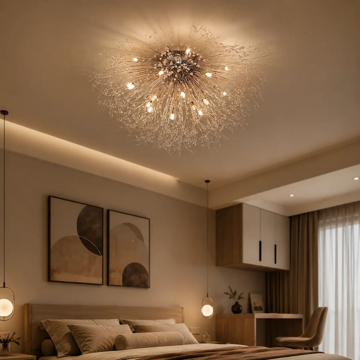 Ceiling Light | Crystal Design & Soft LED Light | Energy-Efficient