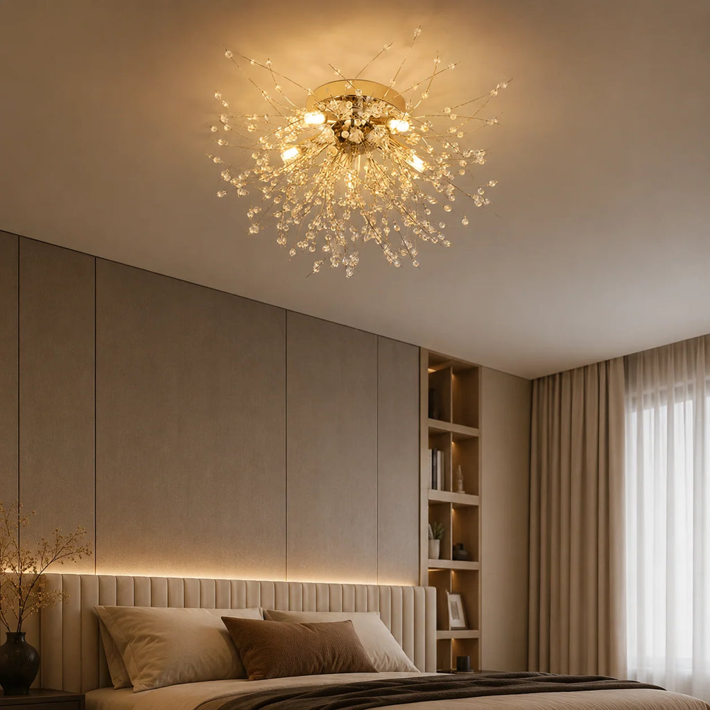 Ceiling Light | Crystal Design & Soft LED Light | Energy-Efficient