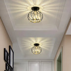 Ceiling Light | Crystal & Metal Frame | E27 Bulb Base