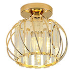 Ceiling Light | Crystal & Metal Frame | E27 Bulb Base