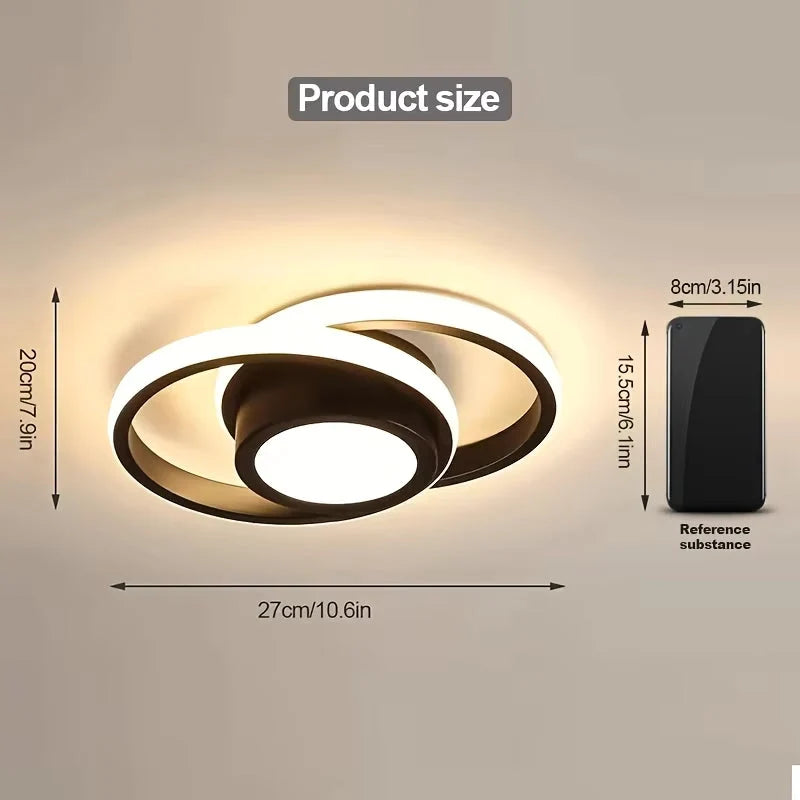 Ceiling Light | Double Ring Dimmable LED | Flush Mount