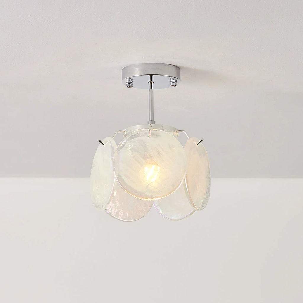 Ceiling Light | Glass Dome & Metal Canopy | 23 cm Diameter
