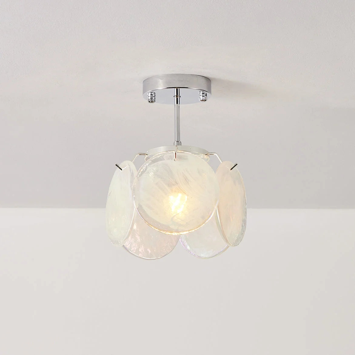 Ceiling Light | Glass Dome & Metal Canopy | 23 cm Diameter