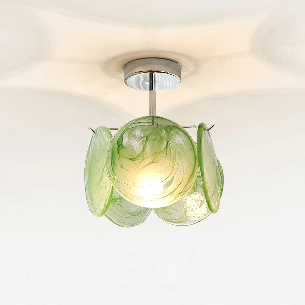 Ceiling Light | Glass Dome & Metal Canopy | 23 cm Diameter