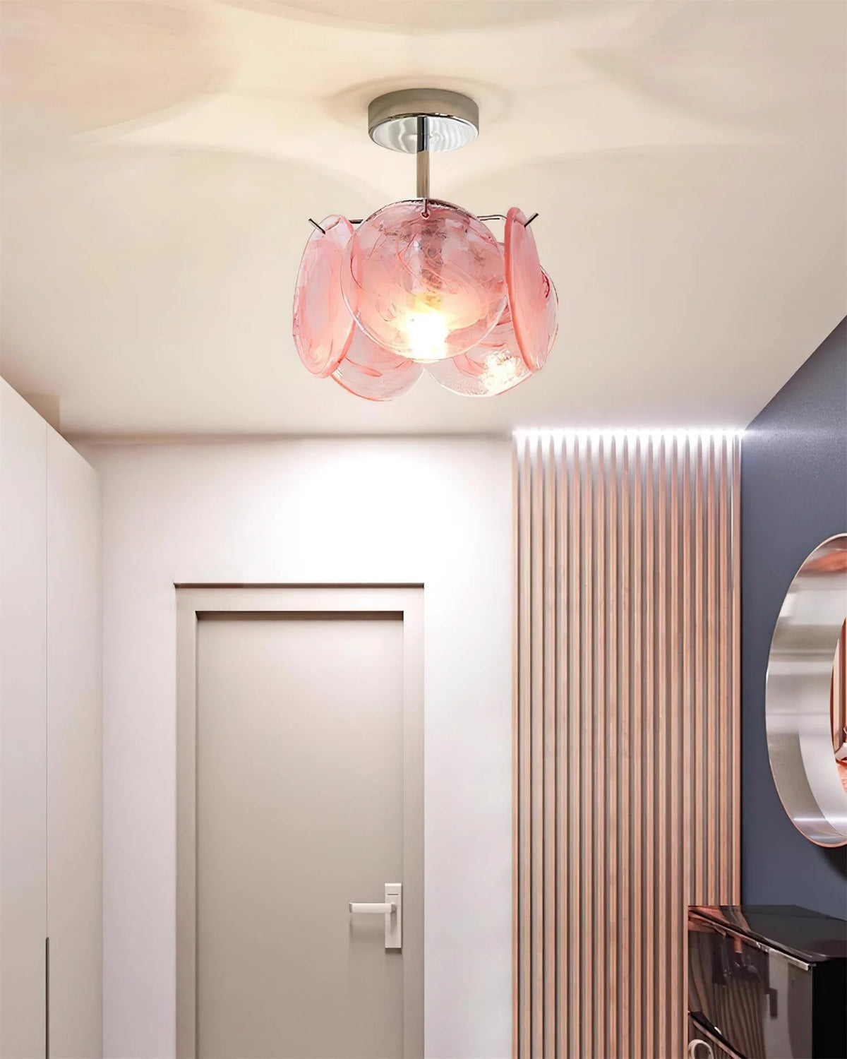 Ceiling Light | Glass Dome & Metal Canopy | 23 cm Diameter