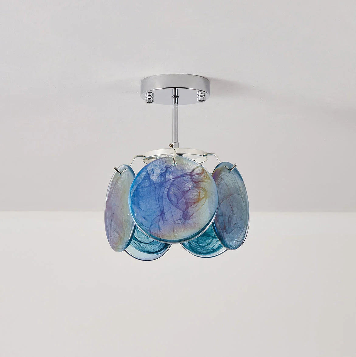 Ceiling Light | Glass Dome & Metal Canopy | 23 cm Diameter