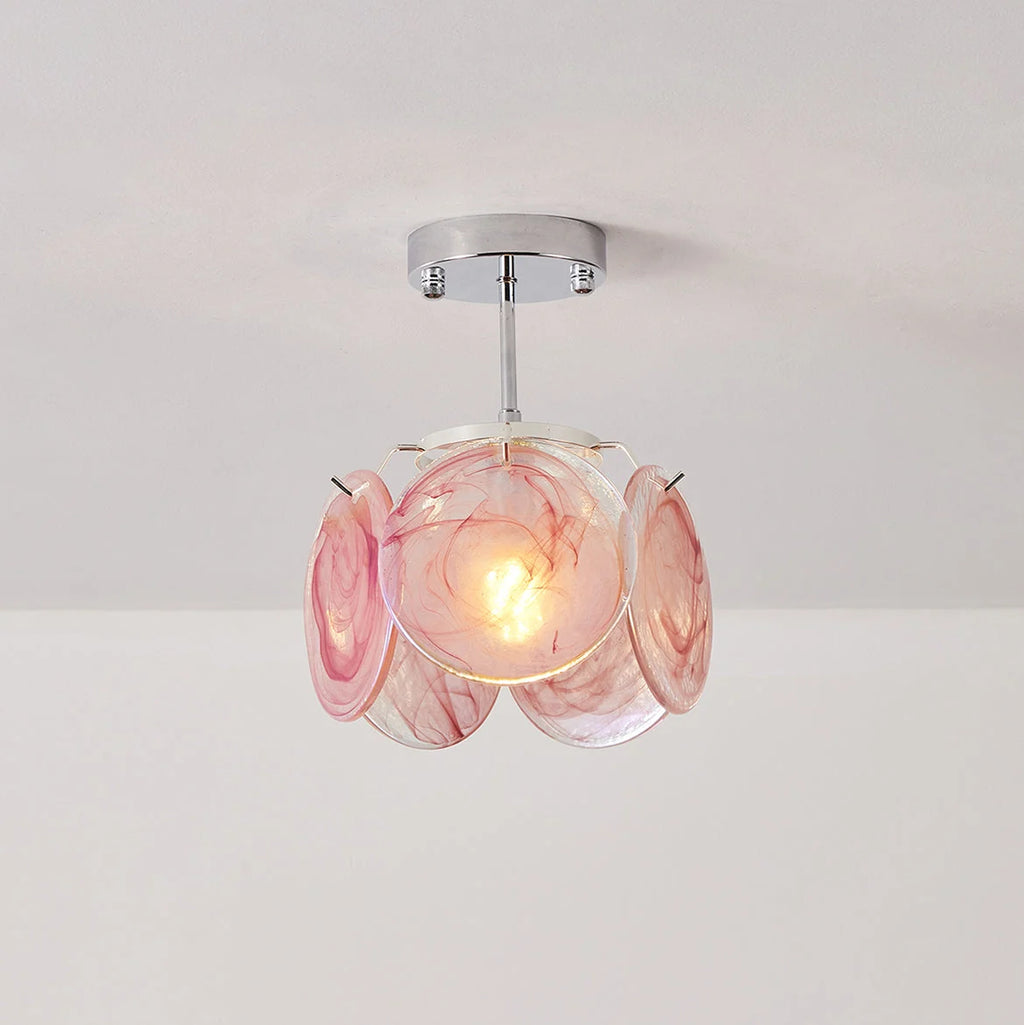 Ceiling Light | Glass Dome & Metal Canopy | 23 cm Diameter