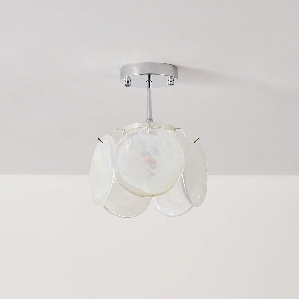 Ceiling Light | Glass Dome & Metal Canopy | 23 cm Diameter