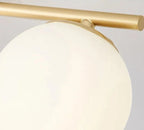 Ceiling Light | Glass Globe & Gold Accents | Warm White