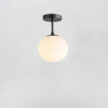 Ceiling Light | Glass Globe & Gold Accents | Warm White