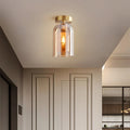 Ceiling Light | Glass Shade & Copper Fixture | Includes 3-Color LED Bulb