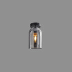 Ceiling Light | Glass Shade & Copper Fixture | Includes 3-Color LED Bulb