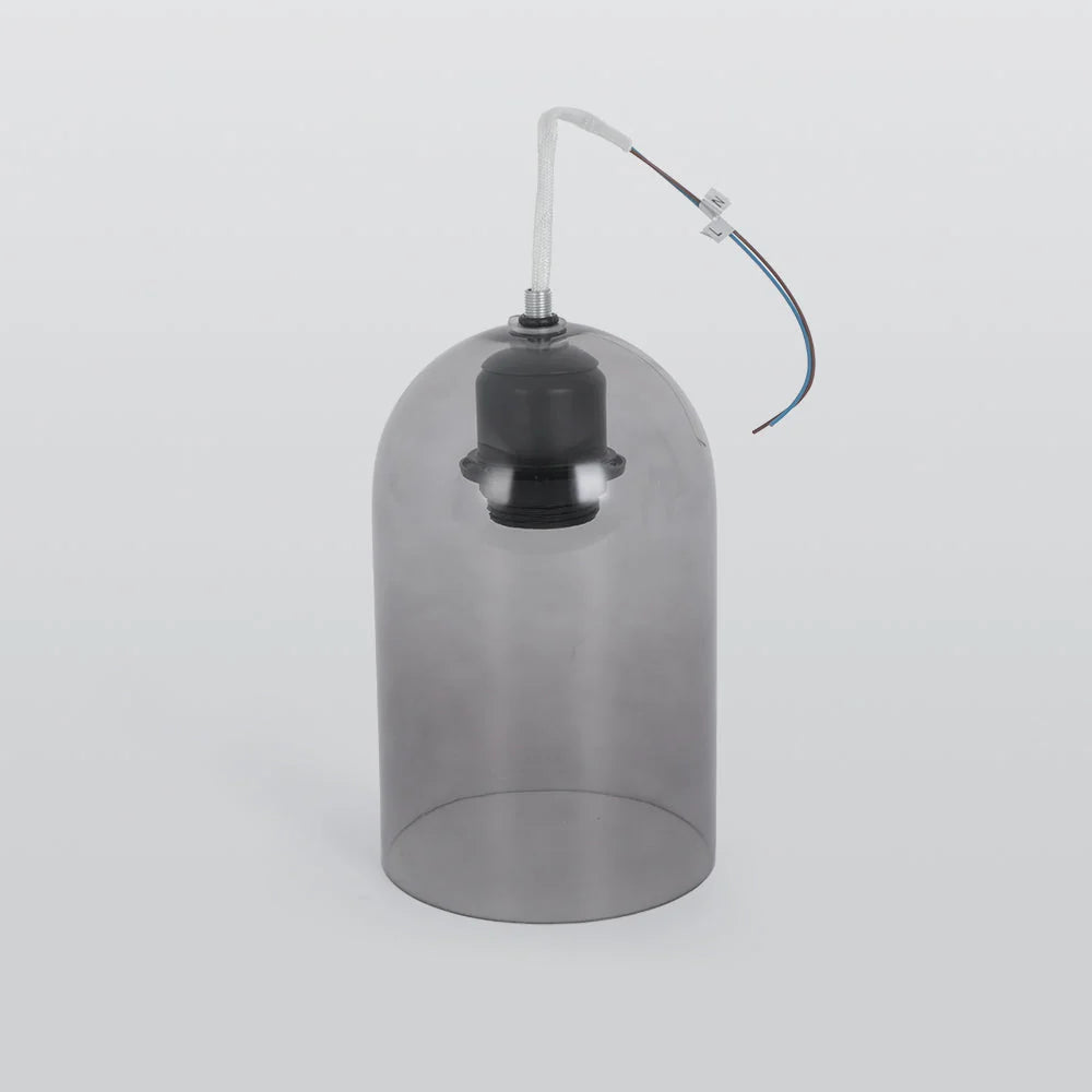 Ceiling Light | Glass Shade & Copper Fixture | Includes 3-Color LED Bulb