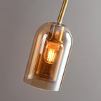 Ceiling Light | Glass Shade & Copper Fixture | Includes 3-Color LED Bulb