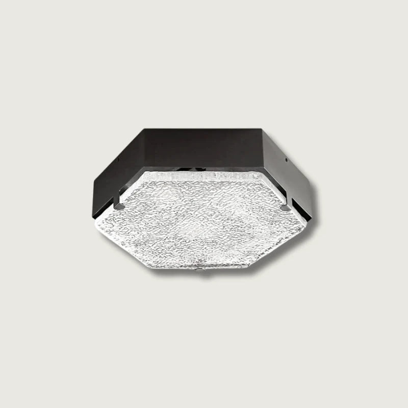 Ceiling Light | Hexagonal Opal Glass & Copper Finish