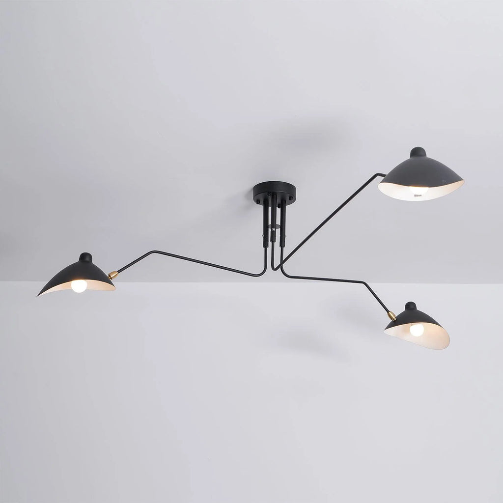 Ceiling Light | Industrial Multi-Arm & Adjustable Heads | E26/E27 Base