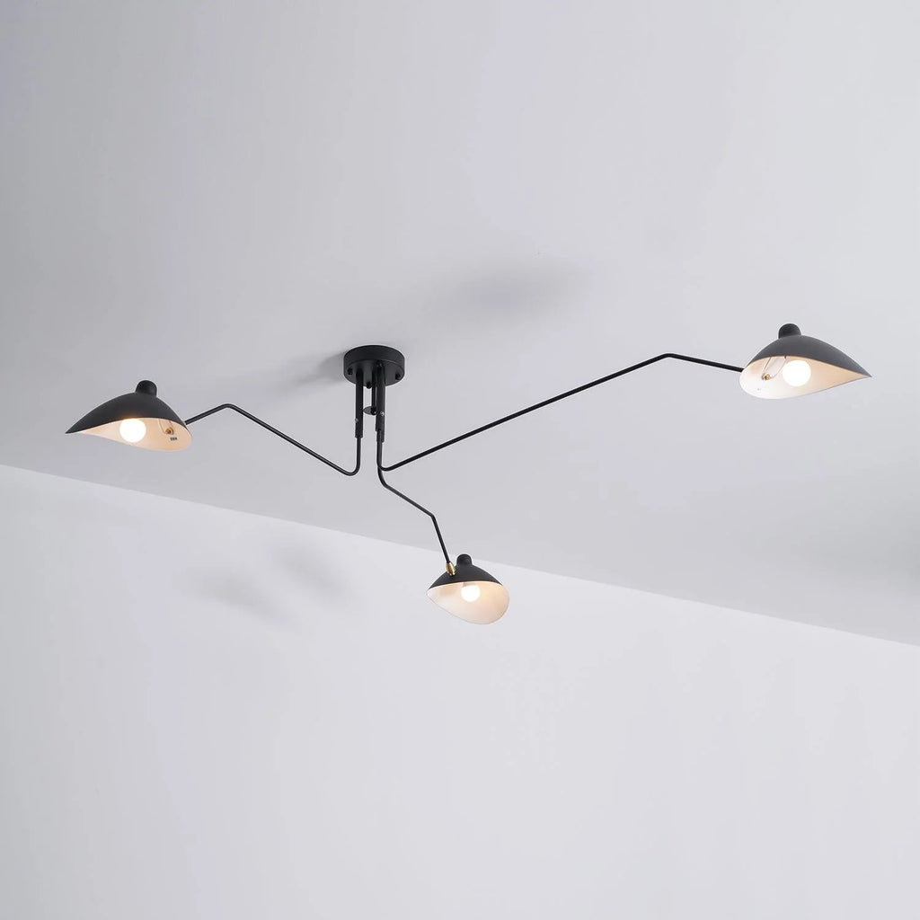 Ceiling Light | Industrial Multi-Arm & Adjustable Heads | E26/E27 Base
