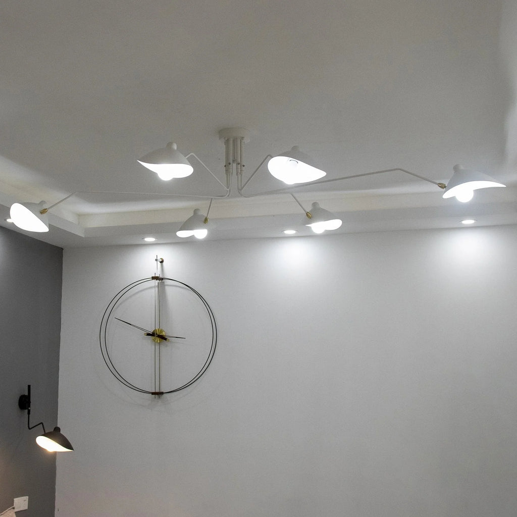 Ceiling Light | Industrial Multi-Arm & Adjustable Heads | E26/E27 Base