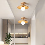 Ceiling Light | Japanese Minimalist Wood & Acrylic | E27 Socket