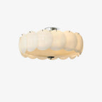 Ceiling Light | Layered Glass Disc Shades & Brass Finish | Semi-Flush