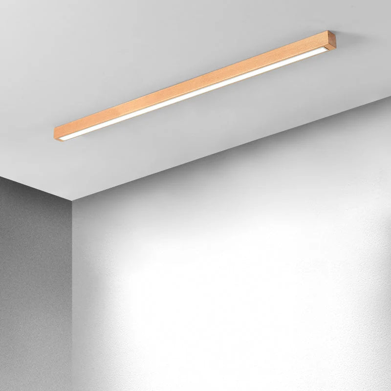 Ceiling Light | Slim Linear 3-Color LED | Wood & Acrylic