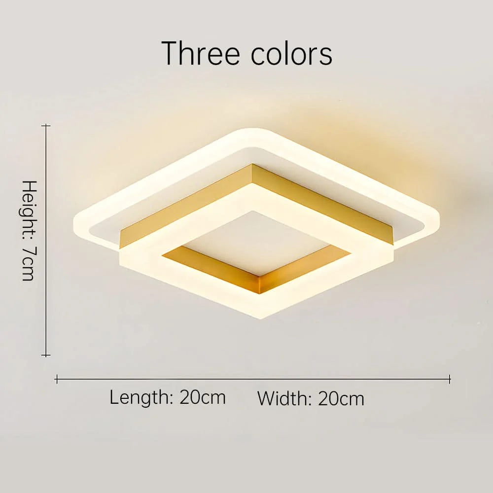 Ceiling Light | Square 24W Integrated LED Iron & Acrylic