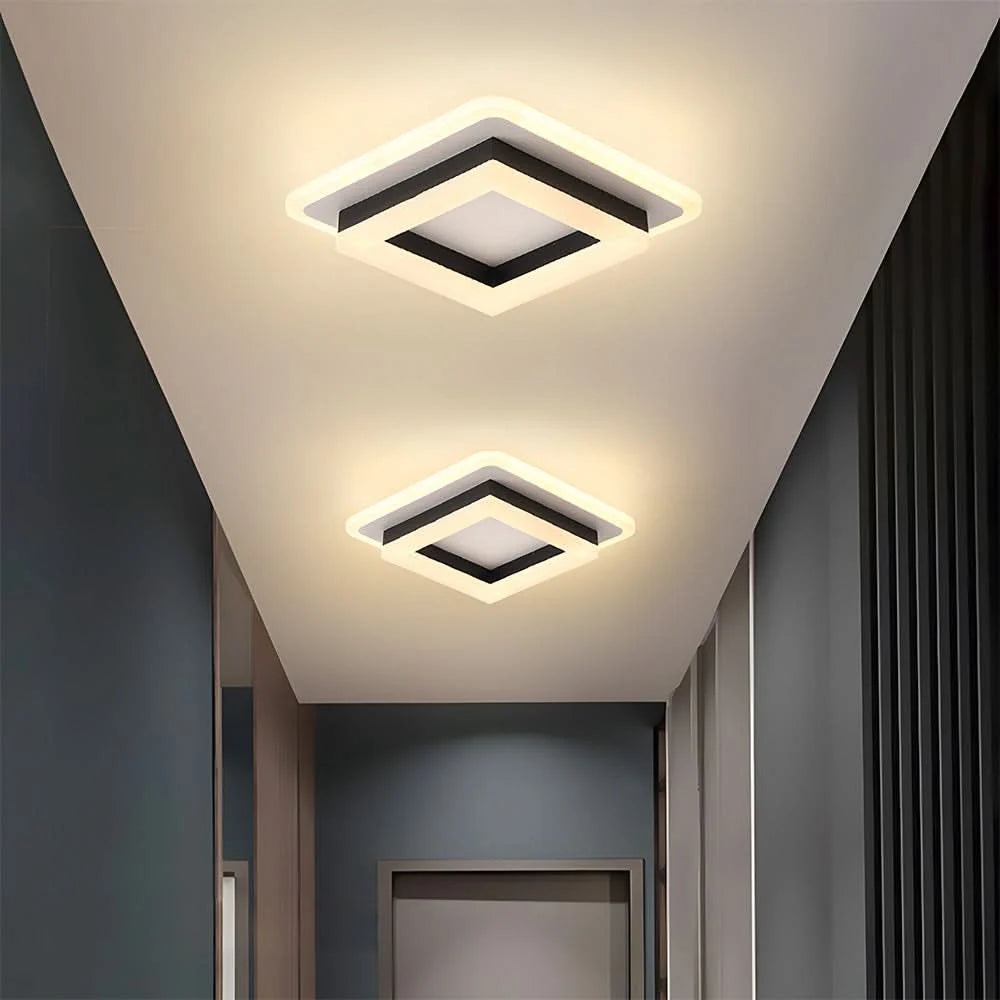 Ceiling Light | Square 24W Integrated LED Iron & Acrylic