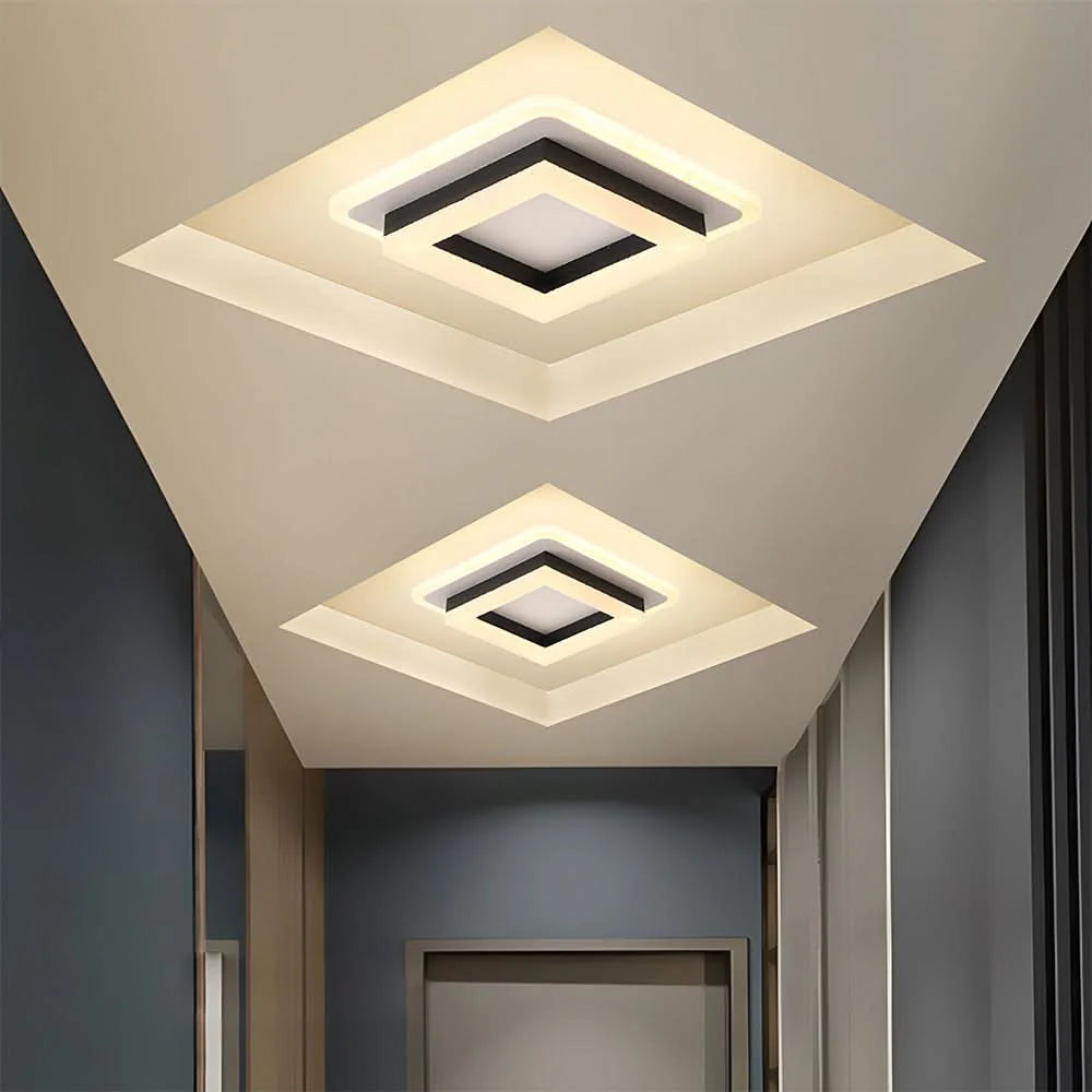 Ceiling Light | Square 24W Integrated LED Iron & Acrylic