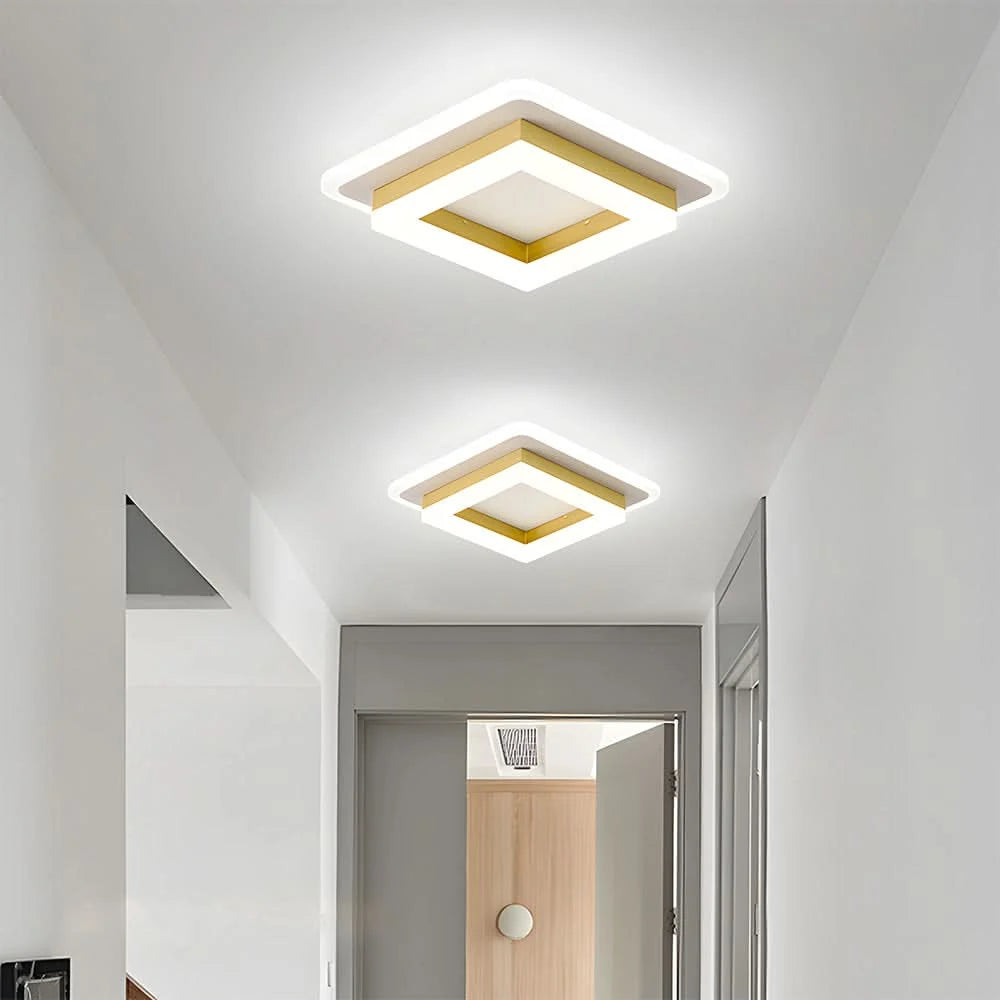 Ceiling Light | Square 24W Integrated LED Iron & Acrylic
