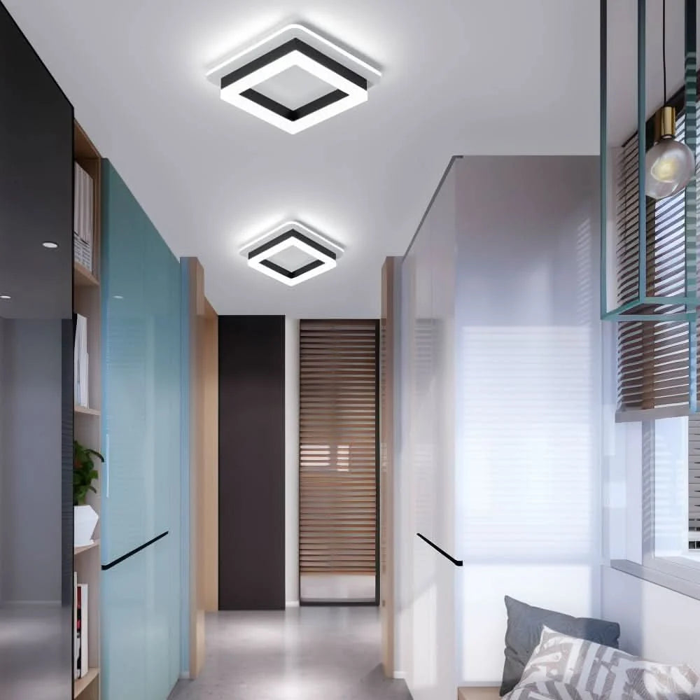 Ceiling Light | Square 24W Integrated LED Iron & Acrylic