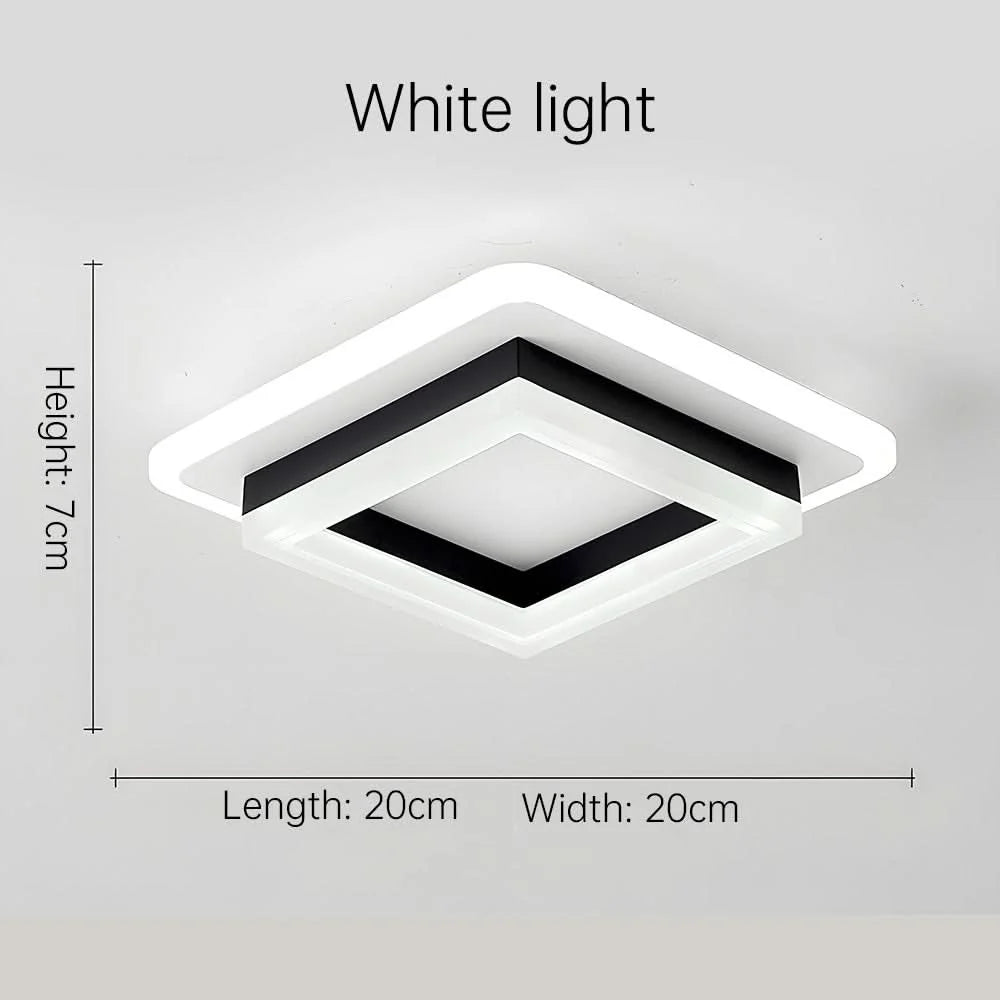 Ceiling Light | Square 24W Integrated LED Iron & Acrylic