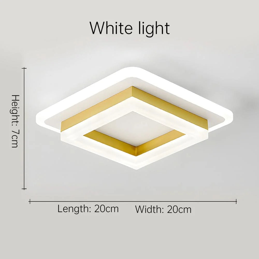 Ceiling Light | Square 24W Integrated LED Iron & Acrylic