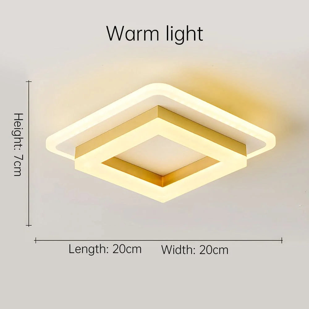 Ceiling Light | Square 24W Integrated LED Iron & Acrylic