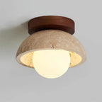 Ceiling Light | Travertine & Wood Ambient Lighting