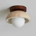 Ceiling Light | Travertine & Wood Ambient Lighting