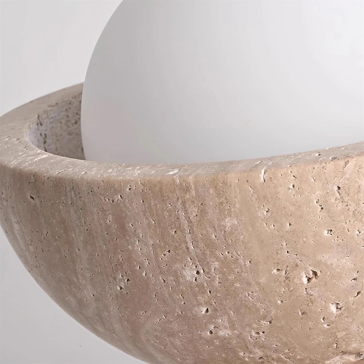 Ceiling Light | Travertine & Wood Ambient Lighting