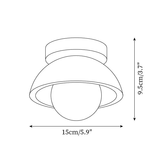 Ceiling Light | Travertine & Wood Ambient Lighting