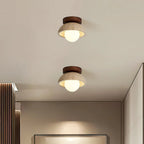Ceiling Light | Travertine & Wood Ambient Lighting