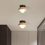 Ceiling Light | Travertine & Wood Ambient Lighting
