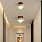 Ceiling Light | Travertine & Wood Ambient Lighting