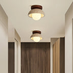Ceiling Light | Travertine & Wood Ambient Lighting