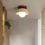 Ceiling Light | Travertine & Wood Ambient Lighting