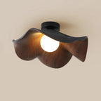 Ceiling Light | Wood Grain Finish & Metal Frame