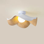 Ceiling Light | Wood Grain Finish & Metal Frame