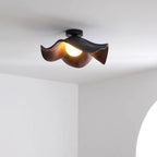 Ceiling Light | Wood Grain Finish & Metal Frame