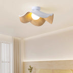 Ceiling Light | Wood Grain Finish & Metal Frame