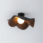 Ceiling Light | Wood Grain Finish & Metal Frame